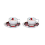 Fern&Co Red Berry Collection Porselen 2 Li Türk Kahvesi Seti / Hediye Kutulu
