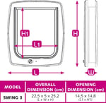 Ferplast Swıng 3 Kedi-Köpek Kapısı,Kahve,14,8X14,5, Standard, Kahverengi - Seçenekler: Microchip, Standard, 1 Adet, S (21,5 x 5 x h. 24 cm.)...