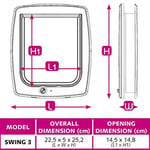 Ferplast Swıng 3 Kedi-Köpek Kapısı,Kahve,14,8X14,5, Standard, Kahverengi - Seçenekler: Microchip, Standard, 1 Adet, S (21,5 x 5 x h. 24 cm.)...