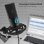 FIFINE Akış mikrofonu PC kollu, USB mikrofon PS4 PS5 MAC, Pop Filtre, Shock Mount, oyun podcast stüdyosu için