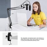 FIFINE Akış mikrofonu PC kollu, USB mikrofon PS4 PS5 MAC, Pop Filtre, Shock Mount, oyun podcast stüdyosu için