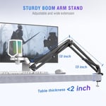 FIFINE Akış Oyun USB Mikrofon Seti, PS4/PS5'te PC Kondenser RGB Mikrofon, Müzik Kaydı için Tak ve Çalıştır, Çevrimiçi Oyun, Discord, Twitch, Pop Filtreli, Shock Mount-A6T Beyaz