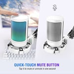 FIFINE Akış Oyun USB Mikrofon Seti, PS4/PS5'te PC Kondenser RGB Mikrofon, Müzik Kaydı için Tak ve Çalıştır, Çevrimiçi Oyun, Discord, Twitch, Pop Filtreli, Shock Mount-A6T Beyaz