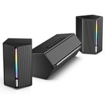 FIFINE AmpliGame A22 RGB Gaming Hoparlör - Subwoofer'lı PC Ses Sistemi - 3.5mm AUX Girişli - Masaüstü ve TV Uyumlu