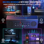 FIFINE AmpliGame A22 RGB Gaming Hoparlör - Subwoofer'lı PC Ses Sistemi - 3.5mm AUX Girişli - Masaüstü ve TV Uyumlu