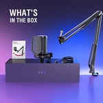 Fifine Ampligame A6T Twitch - Youtuber - Gamer - Tiktok - Yayıncı USB Mikrofon Seti (Siyah)