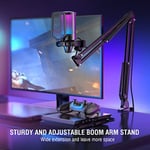 Fifine Ampligame A6T Twitch - Youtuber - Gamer - Tiktok - Yayıncı USB Mikrofon Seti (Siyah)