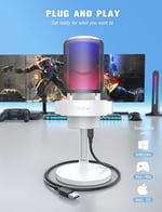 Fifine Ampligame A8 Beyaz USB Mikrofon Oyuncu Bilgisayar Mikrofonu White