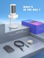 Fifine Ampligame A8 Beyaz USB Mikrofon Oyuncu Bilgisayar Mikrofonu White