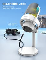 Fifine Ampligame A8 Beyaz USB Mikrofon Oyuncu Bilgisayar Mikrofonu White