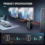 FIFINE Bilgisayar hoparlörü, RGB'li masaüstü bilgisayar hoparlörleri, ses kontrolü, oyun hoparlörleri USB ile çalışan, 3,5 mm Aux ses kablosuyla çalışır, dizüstü bilgisayar monitörü, telefon