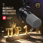 FIFINE Boom Kol Paketi ile Dinamik Mikrofon, XLR/USB Podcast Kayıt Mikrofon Seti, Sessiz Düğmeli, Kulaklık İzleme-K688CT