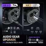 FIFINE Boom Kol Paketi ile Dinamik Mikrofon, XLR/USB Podcast Kayıt Mikrofon Seti, Sessiz Düğmeli, Kulaklık İzleme-K688CT