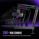 FIFINE Oyun Mikrofonu Seti, XLR/USB Dinamik PC Mikrofonu Podcast Kayıt için Bom Kollu RGB Akış Mikrofon Seti, Dokun-Sessiz, Mix Kontrolü, Kulaklık Jakı-AmpliGame AM8PROT
