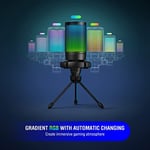 FIFINE PC oyun mikrofonu, USB mikrofon, yayın podcast stüdyosu için, mikrofon standı ve sessize alma tuşlu, PS4 PS5 Mac için