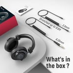 FIFINE Podcast İzleme için Kayıt Üzerinden Kulak Kablolu Kulaklıklar için Stüdyo Monitör Kulaklıklar, Çıkarılabilir Kablolarla Rahat Ekipman Akışı 3,5 mm veya 6,35 mm Jak, Siyah, PC/Mikser-H8