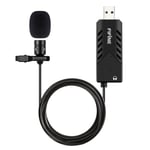 FIFINE TECHNOLOGY USB Yaka Mikrofon, Klipsli Kardiyot Kondansatörlü Bilgisayar Mikrofonu Tak ve Çalıştır USB Mikrofon, PC ve Mac-K053 için Ses Kartı