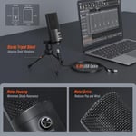 FIFINE USB Mikrofon, Dizüstü Bilgisayar için Metal Kondenser Kayıt Mikrofonu MAC veya Windows Kardioid Stüdyo Kayıt Vokalleri, Seslendirmeler, Yayın Akışı ve YouTube Videoları-K669B