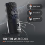 FIFINE USB Mikrofon, Dizüstü Bilgisayar için Metal Kondenser Kayıt Mikrofonu MAC veya Windows Kardioid Stüdyo Kayıt Vokalleri, Seslendirmeler, Yayın Akışı ve YouTube Videoları-K669B