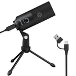 FIFINE USB Mikrofon, Dizüstü Bilgisayar için Metal Kondenser Kayıt Mikrofonu MAC veya Windows Kardioid Stüdyo Kayıt Vokalleri, Seslendirmeler, Yayın Akışı ve YouTube Videoları-K669B