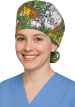Fil Desenli Doktor Hemşire Aşçı Cerrahi Bone Hastane Bone Bandana M018
