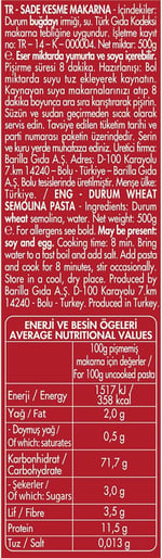 Filiz İnce Uzun Makarna 500 g.