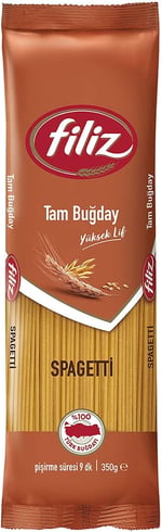 Filiz Tam Buğday Spagetti Makarna (Çubuk) 350 Gr