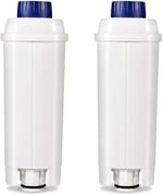 Filtre - Delonghi Filtre DLSC002 için kahve makinesi filtresi, aktif karbon yumuşatıcılı, su filtresi, De'Longhi ECAM, Esam, ETAM, BCO, EC ile uyumlu (2'li paket)