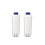 Filtre - Delonghi Filtre DLSC002 için kahve makinesi filtresi, aktif karbon yumuşatıcılı, su filtresi, De'Longhi ECAM, Esam, ETAM, BCO, EC ile uyumlu (2'li paket)