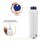 Filtre - Delonghi Filtre DLSC002 için kahve makinesi filtresi, aktif karbon yumuşatıcılı, su filtresi, De'Longhi ECAM, Esam, ETAM, BCO, EC ile uyumlu (2'li paket)