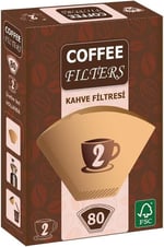 Filtre Kahve Kağıdı 80'li Brown 1X2