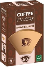 Filtre Kahve Kağıdı 80'li Brown 1X4