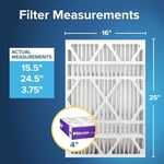 Filtrete 16x25x4 (SlimFit), AC Fırın Hava Filtresi, MPR 1550 DP, Sağlıklı Yaşam Ultra Alerjen Derin Pili, 2'li Paket (gerçek ölçüler 15,5 - Seçenekler: 16x25x4(SlimFit), 16x25x4 - SLIM FIT, 20x20x4...