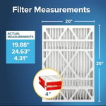 Filtrete 20x25x4, AC Fırın Hava Filtresi, MPR 1000 DP, Mikro Alerjen Koruma Derin Pili, 2'li Paket (gerçek ölçüler 19,88 x 24,63 x 4,31)