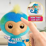 Fingerlings 2023 YENİ İnteraktif Bebek Maymun Dokunmaya Tepki Veriyor - 70+ Sesler ve Tepkiler - Aslan (Mavi)
