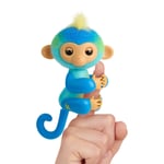 Fingerlings 2023 YENİ İnteraktif Bebek Maymun Dokunmaya Tepki Veriyor - 70+ Sesler ve Tepkiler - Aslan (Mavi)