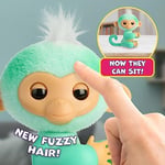 Fingerlings 2023 YENİ İnteraktif Bebek Maymun Dokunmaya Tepki Veriyor - 70+ Sesler ve Tepkiler - Ava (Teal)