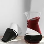 Finum BLOOM AND FLOW - Kaffeebrüher mit Glaskaraffe, Kaffeebereiter, Handbrüh Kaffee, Kaffeezubereiter, Filterkaffee, Pour Over, Kaffeeaufbereiter aus Glas mit Filter, Kaffeekessel, BPA-frei - Rot