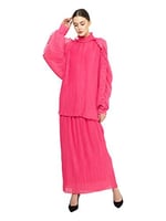 Fırfırlı Piliseli Pembe Bluz