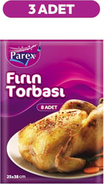 Fırın Torbası 8 Adet 24 x 38 cm Üçlü Set