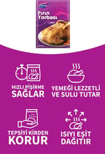 Fırın Torbası 8 Adet 24 x 38 cm Üçlü Set