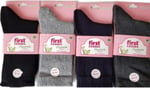 First Socks Pamuklu Dikişsiz Soft Yıkamalı 12 li Kadın Şeker Çorabı