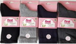 First Socks Pamuklu Dikişsiz Soft Yıkamalı 12 li Kadın Şeker Çorabı