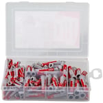 fischer PROFI-BOX DUOPOWER, 132 dübelli dübel kutusu (60 adet 6 x 30, 60 adet 8 x 40, 12 adet 10 x 50), evrensel dübel, pratik set, amatör ve profesyoneller için dübel kutusu, vidasız