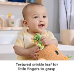 Fisher-Price 3 ay ve üzeri bebekler için Yumuşacık Obur Kapi duyusal gelişim oyuncağı, yenidoğanlar için dişlik ve çıngırak, HYR54
