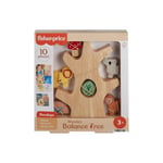 Fisher-Price 3 yaş ve üzeri çocuklar için gelişime yardımcı 10 parçalı üst üste dizilebilir Ahşap Denge Ağacı, HXT87
