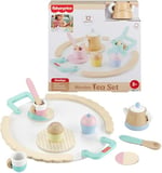 Fisher-Price Ahşap Çay Seti Okul öncesi çağdaki çocuklar için 12 ahşap parçadan oluşan Fisher-Price Ahşap Çay Partisi Seti HXT82