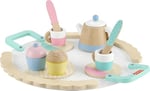 Fisher-Price Ahşap Çay Seti Okul öncesi çağdaki çocuklar için 12 ahşap parçadan oluşan Fisher-Price Ahşap Çay Partisi Seti HXT82