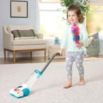 Fisher-Price Birden fazla dil desteği ile 2 yaş ve üzeri çocuklar için canlandırma oyunlarına ilham veren ışıklı, müzikli ve toz fırçalı Fisher-Price Eğlen ve Öğren 2'si 1 Arada Süpürge, JMM35