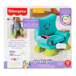Fisher-Price Birden fazla dil desteğiyle yürüme çağındaki 1 yaş ve üzeri çocuklar için ışıklar, şarkılar ve aktiviteler içeren, turkuaz renkli koltuk şeklinde eğitici oyuncak, JGK94